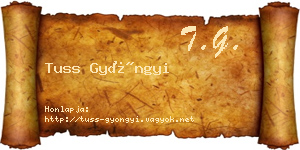 Tuss Gyöngyi névjegykártya