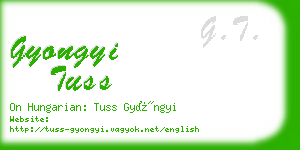 gyongyi tuss business card